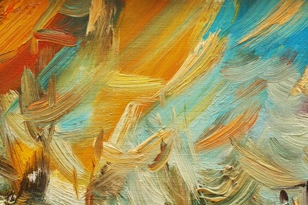 Colorful brushstrokes in oil on canvas Colorful brushstrokes in oil on canvas
