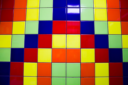 Very nice new multi-colored tiles with a lot of colorsの写真素材
