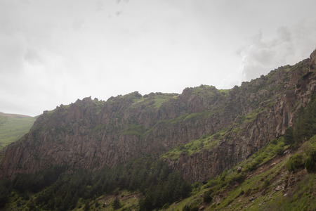 Beautiful scenery on the background Caucasus Mountains, Georgia
