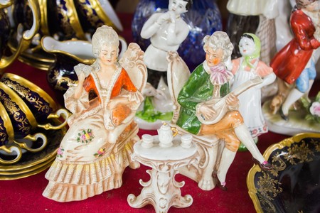 Porcelain figurines of men and women of the Baroqueの写真素材