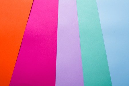 Abstract textured background, stationary supplies - set of colorful paper, close-up, top viewの写真素材