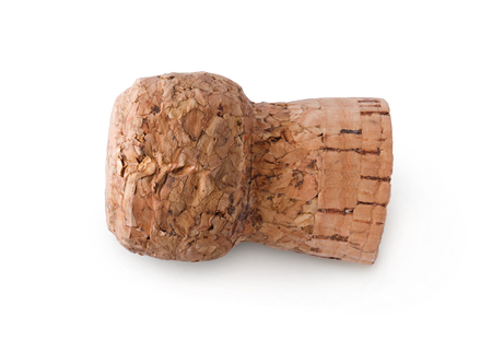 Winery. Wine cork on white isolated background, cutout, object, copy spaceの写真素材