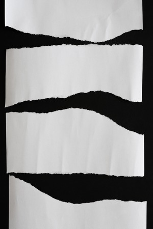 Torn white paper texture, background for design with copy space for textの写真素材