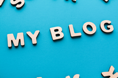 Words My Blog on blue background. Modern lifestyle, success, startup, business conceptの写真素材