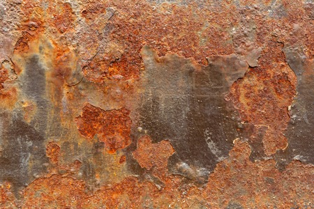 Old rusty iron background. Corrosion of metal, copy space