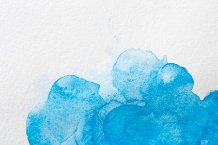 Abstract watercolor blue spot painted texture background.の写真素材