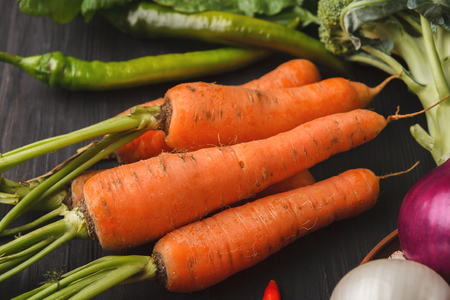 Carrots closeup texture and background. Natural pattern. Healthy organic food conceptの写真素材
