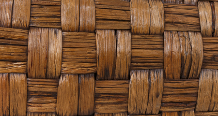 Brown wicker basket texture for background, closeup