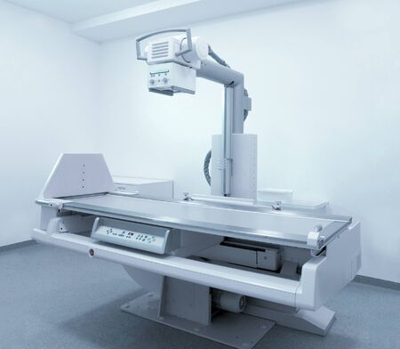 Modern X-ray equipment in light and clean laboratory, copy spaceの写真素材