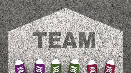 Teamwork. Students Working Together On Project, Promoting Unity, Completing Task In More Effective Wayの写真素材