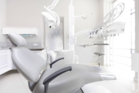 Interior of the medical orthodontist cabinet with dental equipment in the private clinic.の写真素材