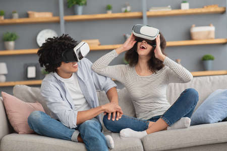 Positive human emotions, online cyber digital game during  outbreakの写真素材