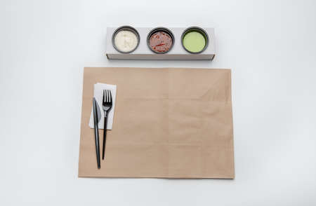 Food blog. High quality meal delivery service and new normal during  pandemicの写真素材