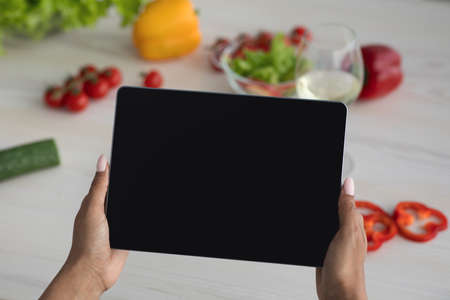 Health care, cooking at home and online call at self-isolationの写真素材