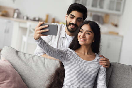 New normal, selfie, video call during social distancingの写真素材