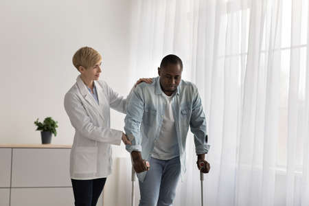 Rehab clinic, recovery support and assistance of medical professional