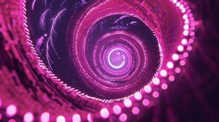 Pink Light Spiral Abstract Patternの素材
