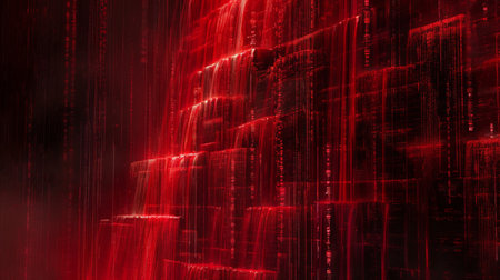 Red Waterfall in the Darkの素材