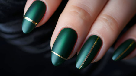 Green And Gold Nail Artの素材