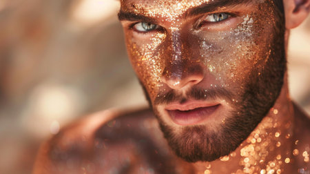 Man Covered in Glitter, Free Spaceの素材