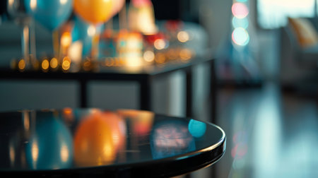 Black Tabletop At A Birthday Partyの素材