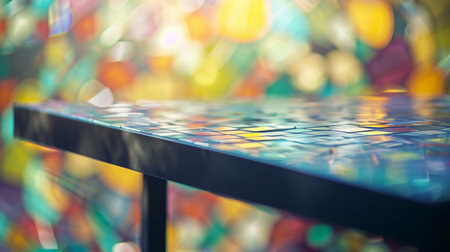 Mosaic Tabletop With Blurred Backgroundの素材