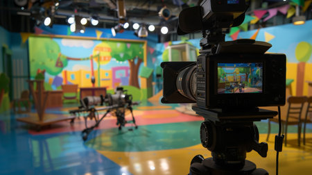Camera Setup In A Childrens TV Studioの素材