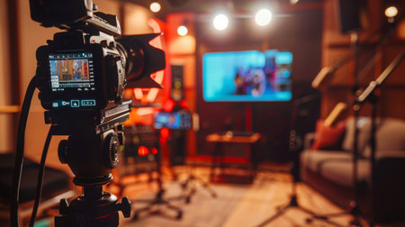 Camera Recording In Studio Settingの素材