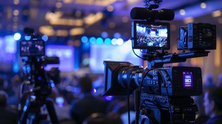 Professional Camera Recording Event Indoorsの素材