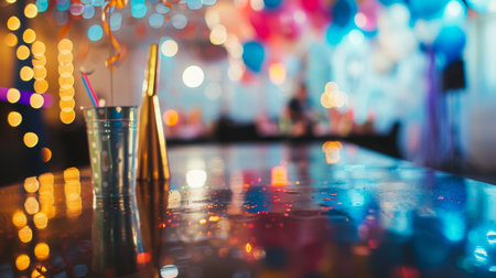 Party Decorations on Bar Tableの素材