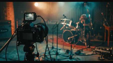 Camera Recording a Live Music Performanceの素材