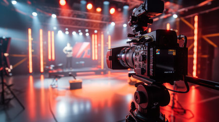Camera On A Studio Setの素材