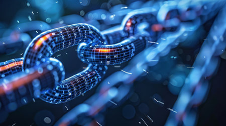 Digital Blockchain Links Representing Secure Data Exchangeの素材