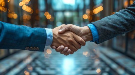 Two People Shaking Handsの素材