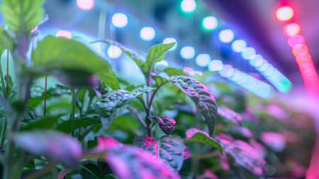 Plants Growing Under LED Lightsの素材