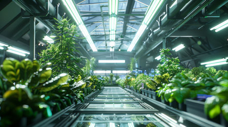 Indoor Plant Nursery Under Artificial Lightsの素材