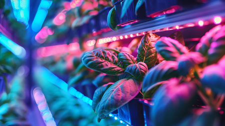 Indoor Plants Growing Under Artificial Lightsの素材