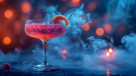 Cocktail garnished with multiple ingredients. Cocktail With Multiple Garnishesの素材