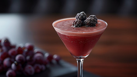 Close-up view of a wine glass filled with a drink. Close Up of Wine Glass Filled With Drinkの素材