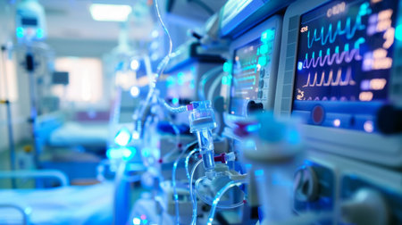Hospital Room Filled With Medical Equipmentの素材