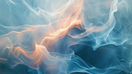 Abstract Blue Smoke Patterns on a Soft Backdropの素材