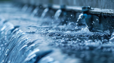 Water Splashing on Wooden Benchの素材