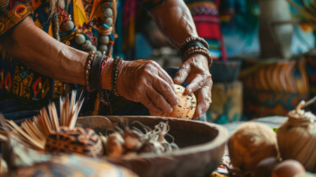Person Mixing Ingredients in a Bowlの素材