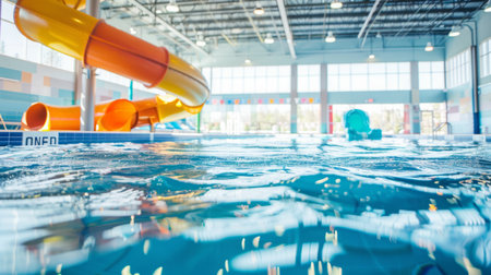 Indoor Swimming Pool With Water Slideの素材