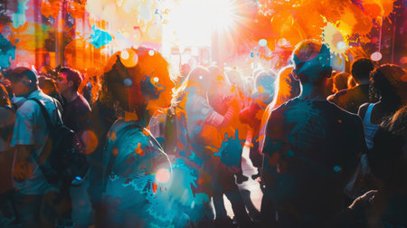 Group of People Standing Around Each Otherの素材