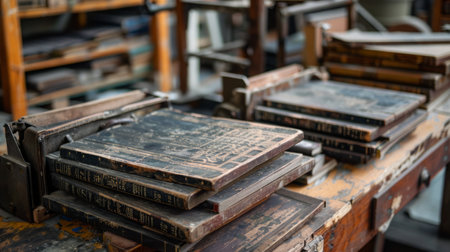 Arrangement of Books on a Tableの素材
