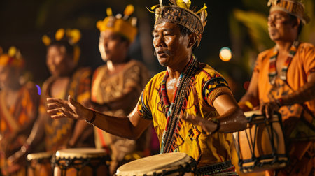 Group of People Playing Drumsの素材