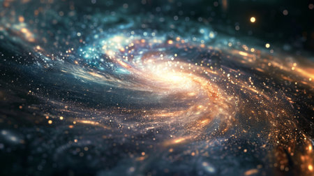 Close Up View of a Spiral Galaxyの素材