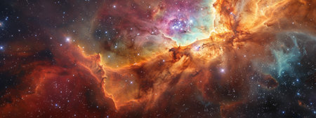 Colorful Space Filled With Starsの素材