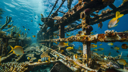 Diverse Fish Species in Coral Reef Ecosystemの素材